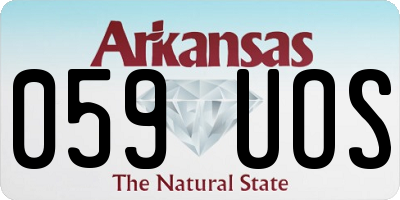 AR license plate 059UOS