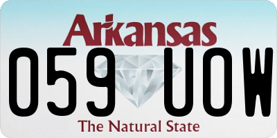 AR license plate 059UOW