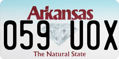 AR license plate 059UOX