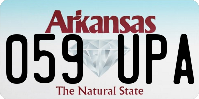 AR license plate 059UPA