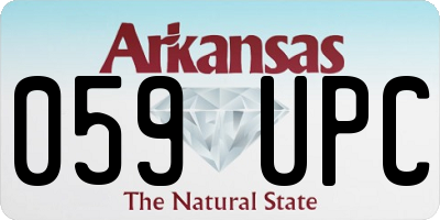 AR license plate 059UPC