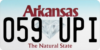 AR license plate 059UPI