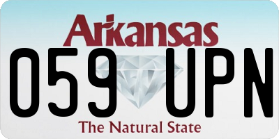 AR license plate 059UPN