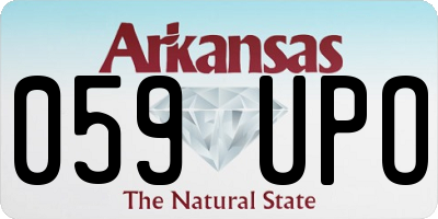 AR license plate 059UPO