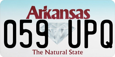 AR license plate 059UPQ