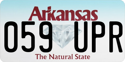 AR license plate 059UPR