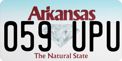 AR license plate 059UPU