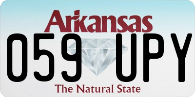 AR license plate 059UPY