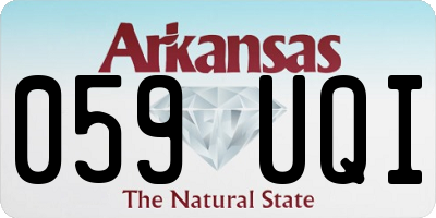 AR license plate 059UQI