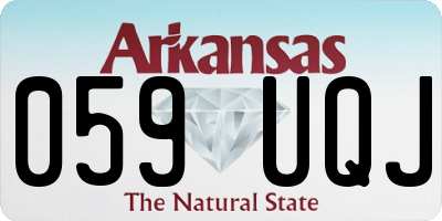 AR license plate 059UQJ