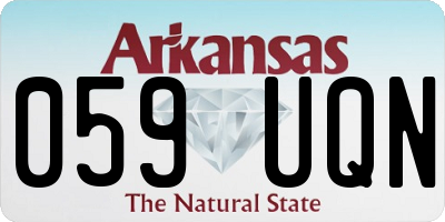 AR license plate 059UQN