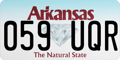 AR license plate 059UQR
