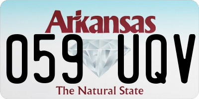 AR license plate 059UQV