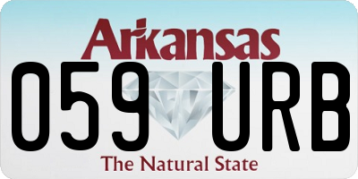 AR license plate 059URB