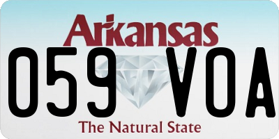 AR license plate 059VOA