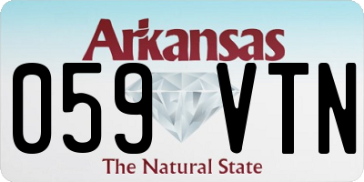 AR license plate 059VTN