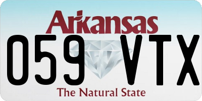 AR license plate 059VTX