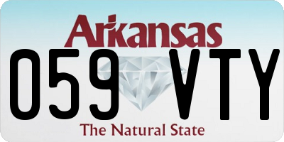 AR license plate 059VTY