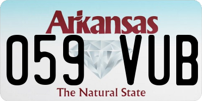 AR license plate 059VUB