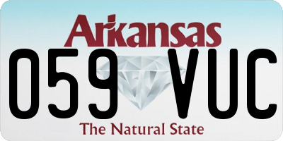 AR license plate 059VUC