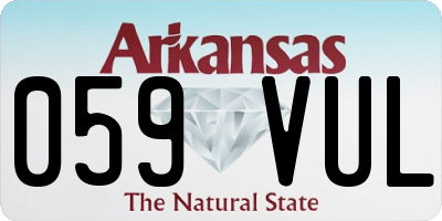 AR license plate 059VUL