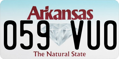AR license plate 059VUO
