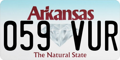 AR license plate 059VUR