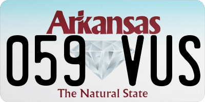 AR license plate 059VUS