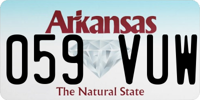 AR license plate 059VUW