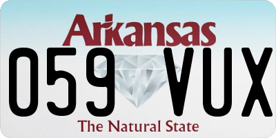 AR license plate 059VUX