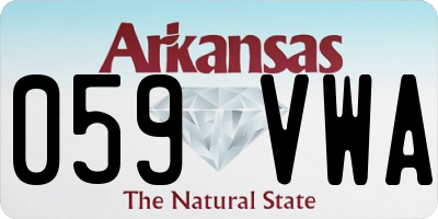 AR license plate 059VWA