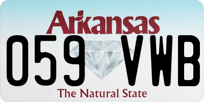 AR license plate 059VWB