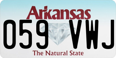 AR license plate 059VWJ
