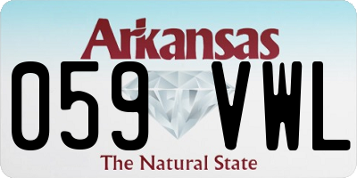 AR license plate 059VWL