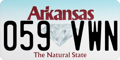 AR license plate 059VWN