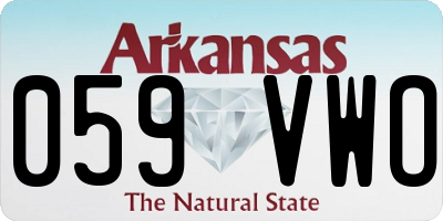 AR license plate 059VWO