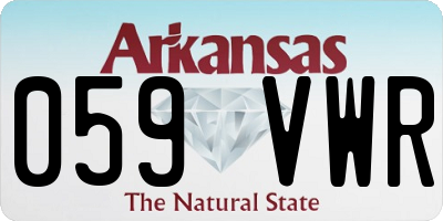 AR license plate 059VWR