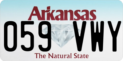 AR license plate 059VWY