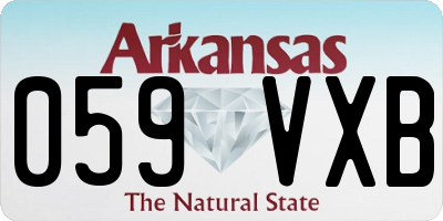AR license plate 059VXB