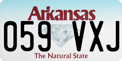 AR license plate 059VXJ