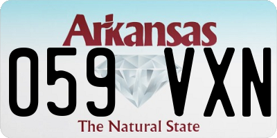 AR license plate 059VXN