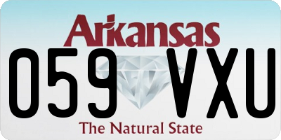 AR license plate 059VXU