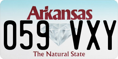 AR license plate 059VXY
