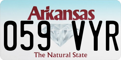 AR license plate 059VYR