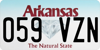 AR license plate 059VZN