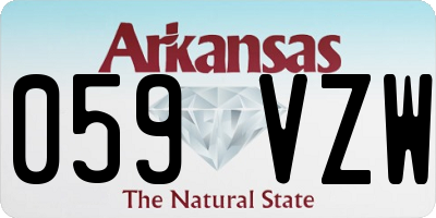 AR license plate 059VZW