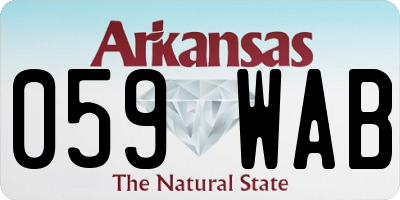 AR license plate 059WAB