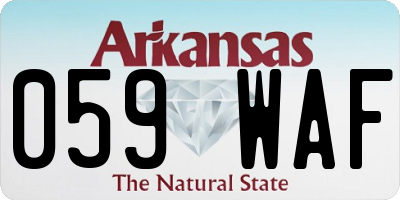 AR license plate 059WAF