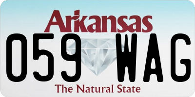 AR license plate 059WAG