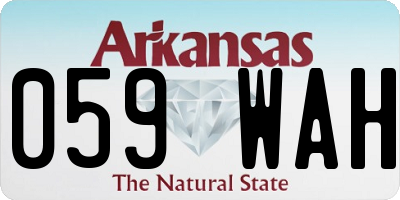 AR license plate 059WAH